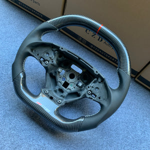 CZD auto parts carbon fiber steering wheel for Chevrolet Corvette C7 2014-2019 with red stripe