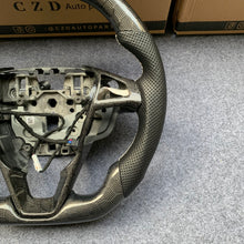 Load image into Gallery viewer, CZD auto parts for Ford Edge SE ST AWD 2015-2020 carbon fiber steering wheel with flat top