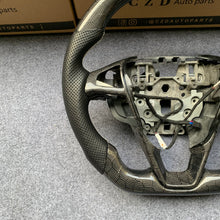 Load image into Gallery viewer, CZD auto parts for Ford Edge SE ST AWD 2015-2020 carbon fiber steering wheel with flat top