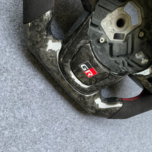 Load image into Gallery viewer, CZD auto parts for TOYOTA SUPRA A90 A91 MK5 2020-2021 carbon fiber steering wheel with black alcantara leather side &amp; forged carbon