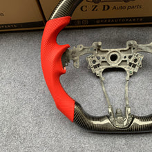 Load image into Gallery viewer, CZD auto parts for for Acura RDX 2019-2021 carbon fiber steering wheel with red perforated leather side