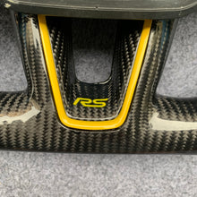 Load image into Gallery viewer, Ford Kuga 2016-2019 carbon fiber steering wheel with yellow stripe line from czd auto parts