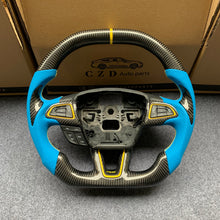 Load image into Gallery viewer, Ford Kuga 2016-2019 carbon fiber steering wheel with yellow stripe line from czd auto parts