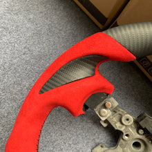 Load image into Gallery viewer, CZD autoparts for Nissan 7th gen Maxima 2009-2014 carbon fiber steering wheel  with red alcantara leather side