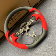 Load image into Gallery viewer, CZD autoparts forNissan Juke 2011-2017 carbon fiber steering wheel  with red alcantara leather side