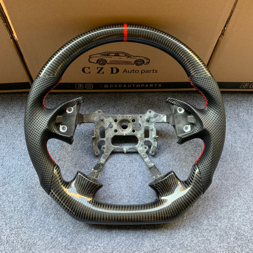 czd auto parts carbon fiber steering wheel for Acura TL with red stripe
