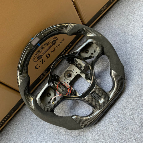 CZD auto parts carbon fiber steering wheel for Mitsubishi Lancer Evolution Evo 10 with thumbgrips