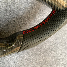 Load image into Gallery viewer, CZD autoparts for  Chevrolet Corvette C6 Z06 C6 2005-2013 carbon fiber steering wheel with  black perforated leather side