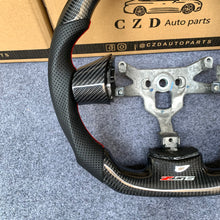 Load image into Gallery viewer, CZD autoparts for  Chevrolet Corvette C6 Z06 C6 2005-2013 carbon fiber steering wheel with  black perforated leather side