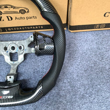 Load image into Gallery viewer, CZD autoparts for  Chevrolet Corvette C6 Z06 C6 2005-2013 carbon fiber steering wheel with  black perforated leather side