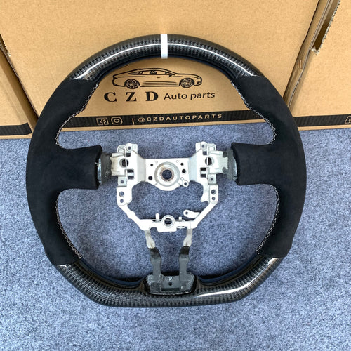 czd auto parts carbon fiber steering wheel for Toyota FRS 2012-2016 with white stripe
