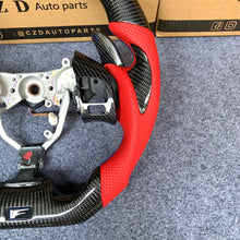 Load image into Gallery viewer, CZD auto parts for Lexus IS250 /300 /350 2006-2013 carbon fiber steering wheel with red perforated leather side