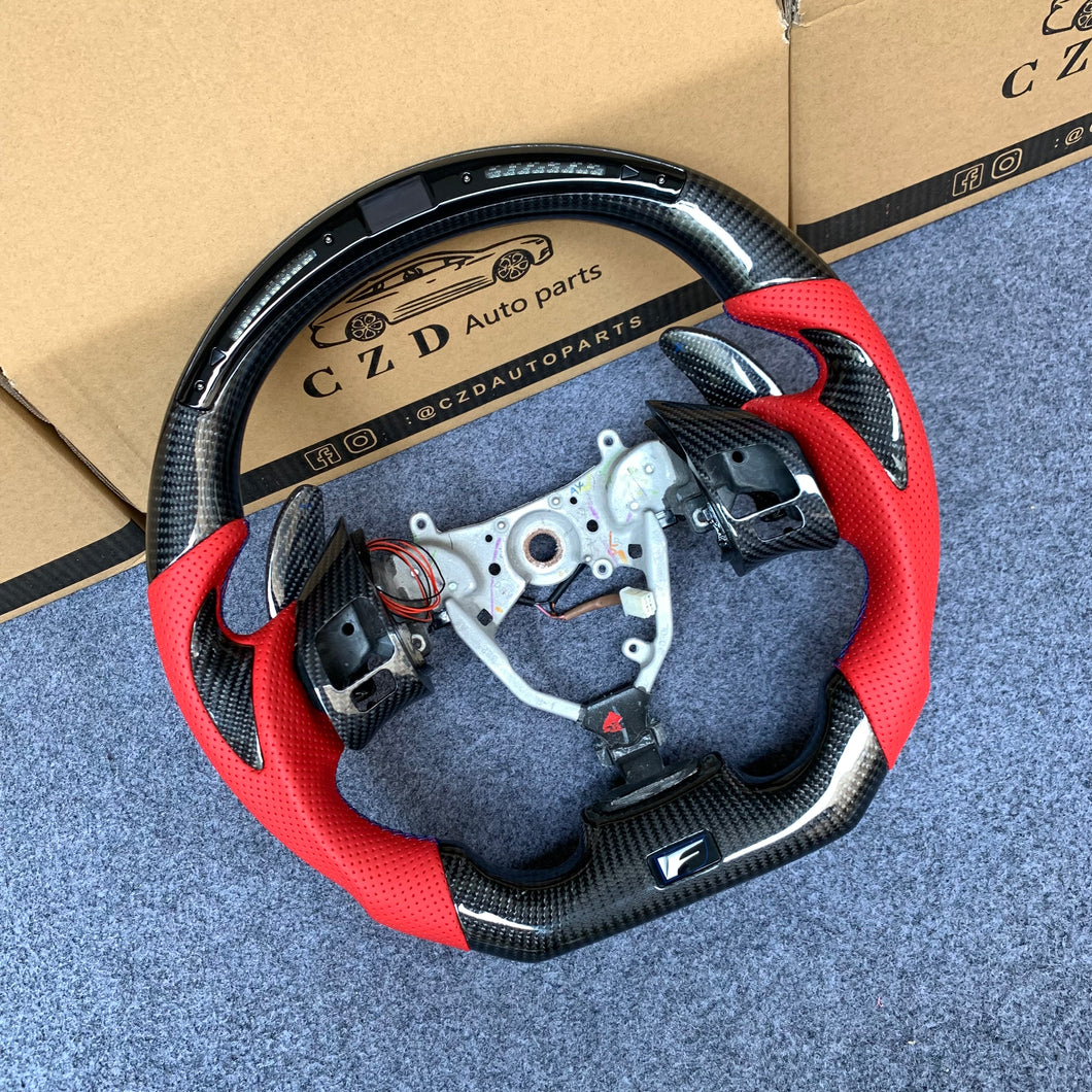 CZD auto parts carbon fiber steering wheel for Lexus IS250 /300 2006-2013 with blue stitching