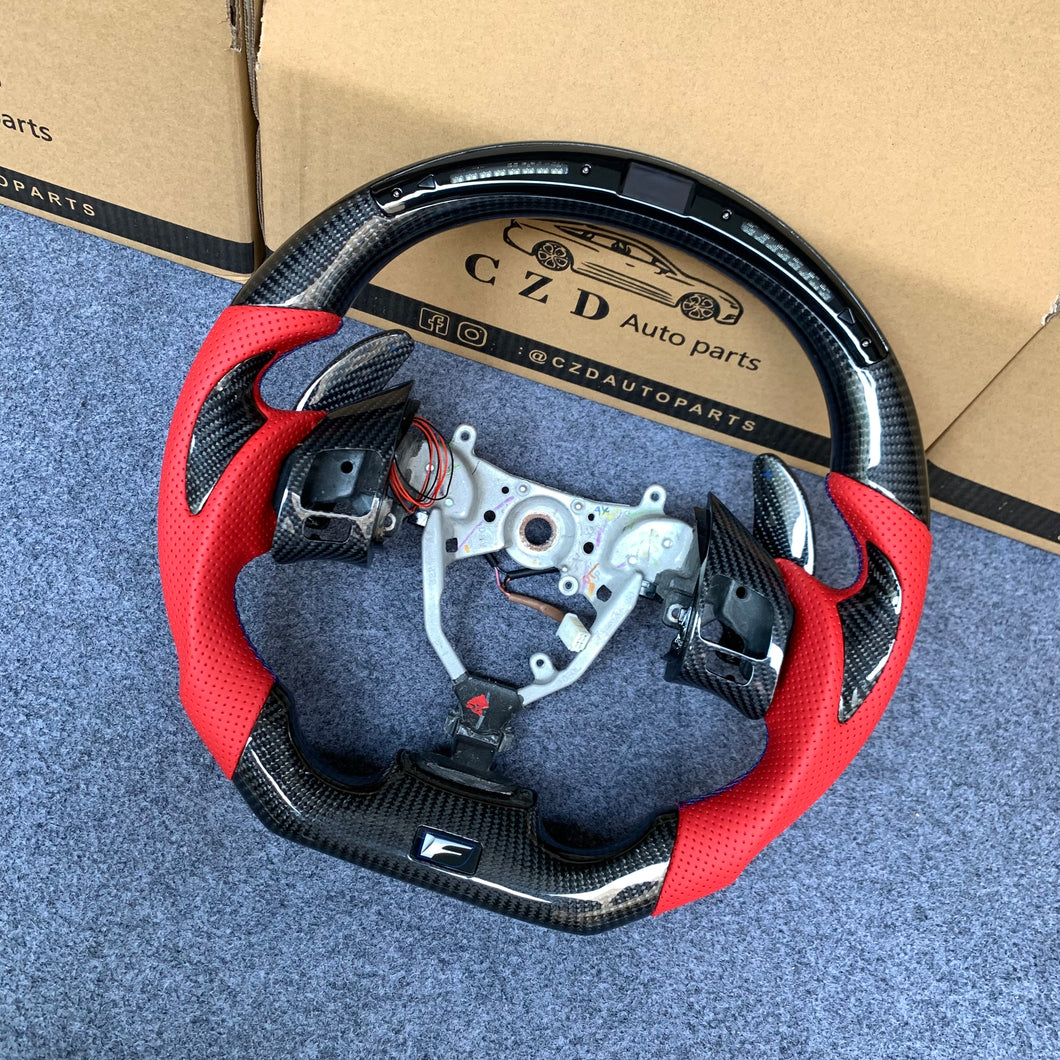 CZD auto parts carbon fiber steering wheel for Lexus IS250 /300 /350 2006-2013 with paddle shifters