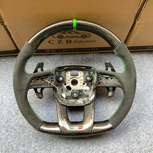 Load image into Gallery viewer, CZD auto parts for  Lamborghini URUS 2019/ 2020 carbon fiber steering wheel with green smooth stripe line