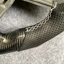 Load image into Gallery viewer, CZD auto parts for TOYOTA SUPRA A90 A91 MK5 2020-2021 carbon fiber steering wheel with gray perforated leather side &amp; LED