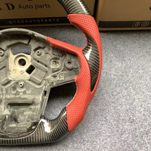 Load image into Gallery viewer, CZD auto parts for TOYOTA SUPRA A90 A91 MK5 2020-2021 carbon fiber steering wheel with red perforated leather side &amp; LED