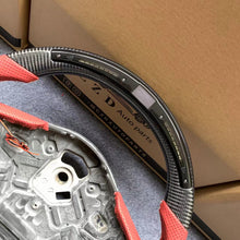 Load image into Gallery viewer, CZD auto parts for TOYOTA SUPRA A90 A91 MK5 2020-2021 carbon fiber steering wheel with red perforated leather side &amp; LED