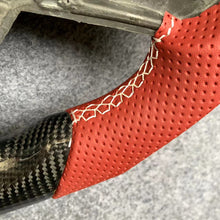 Load image into Gallery viewer, CZD auto parts for TOYOTA SUPRA A90 A91 MK5 2020-2021 carbon fiber steering wheel with red perforated leather side &amp; LED