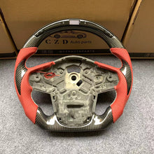Load image into Gallery viewer, CZD auto parts for TOYOTA SUPRA A90 A91 MK5 2020-2021 carbon fiber steering wheel with red perforated leather side &amp; LED
