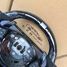 Load image into Gallery viewer, CZD auto parts for Mercedes Benz W205 AMG C43 GLA 45 C218 W213 X253 C253 W166 W222 R172 R231 carbon fiber steering wheel with blue flakes forged carbon