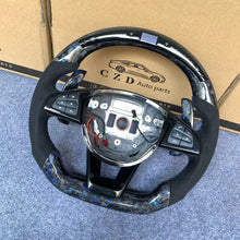 Load image into Gallery viewer, CZD auto parts for Mercedes Benz S-Class W222 SLC R172 carbon fiber steering wheel with blue flakes forged carbon