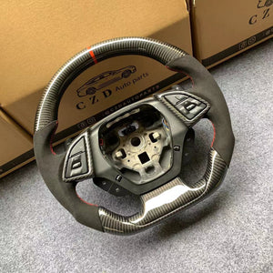 CZD auto parts carbon fiber steering wheel for Chevrolet 6th gen Camaro 2016-2020 with red stitching