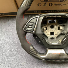 Load image into Gallery viewer, CZD auto parts carbon fiber steering wheel for Chevrolet 6th gen Camaro 2016-2020 with red stripe