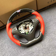 Load image into Gallery viewer, CZD auto parts for BMW M3 E90 E92 E93 2008-2013 carbon fiber steering wheel with red perforated leather side &amp; LED