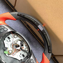 Load image into Gallery viewer, CZD auto parts for BMW M3 E90 E92 E93 2008-2013 carbon fiber steering wheel with red perforated leather side &amp; LED