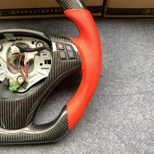 Load image into Gallery viewer, CZD auto parts for BMW M3 E90 E92 E93 2008-2013 carbon fiber steering wheel with red perforated leather side &amp; LED