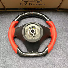 Load image into Gallery viewer, CZD auto parts for BMW M3 E90 E92 E93 2008-2013 carbon fiber steering wheel with red perforated leather side &amp; LED