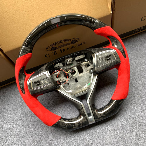 CZD auto parts carbon fiber steering wheel for Maserati Quattroporte GTS 2013-2019 with forged carbon fiber