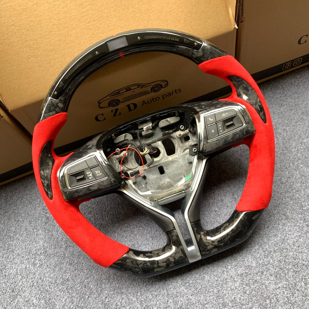 CZD auto parts carbon fiber steering wheel for Maserati Quattroporte GTS 2013-2019 with forged carbon fiber