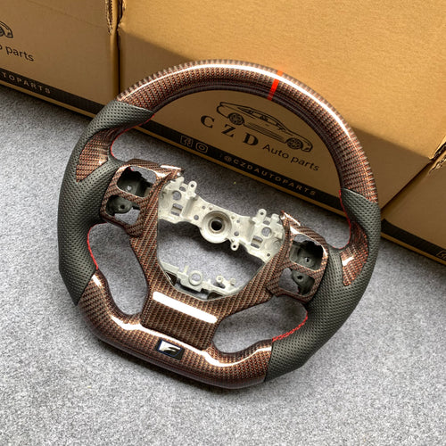 CZD auto parts carbon fiber steering wheel for Lexus RCF F sport with red stripe