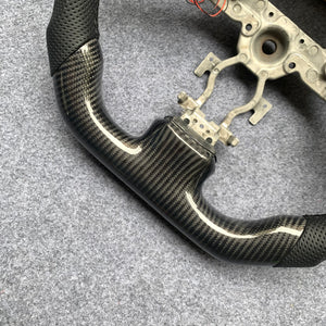 czd auto parts carbon fiber steering wheel for Infiniti G37 with led and perforated leather