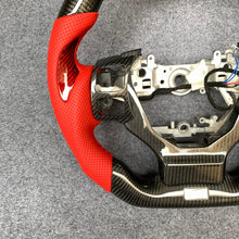 Load image into Gallery viewer, CZD auto parts carbon fiber steering wheel for Lexus RCF F sport with red carbon fiber thumbgrips