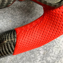 Load image into Gallery viewer, CZD auto parts carbon fiber steering wheel for Lexus RCF F sport with red carbon fiber thumbgrips