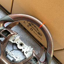 Load image into Gallery viewer, CZD auto parts carbon fiber steering wheel for Lexus RCF F sport with red wires carbon fiber