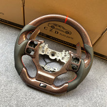 Load image into Gallery viewer, CZD auto parts carbon fiber steering wheel for Lexus RCF F sport with red wires carbon fiber