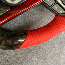 Load image into Gallery viewer, Toyota Avalon 2019-2022 carbon fiber steering wheel with forged carbon fiber with red flakes from czd auto parts