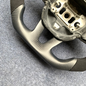 CZD Autoparts for Dodge Charger 2015-2021 carbon fiber steering wheel matte black carbon fiber top and bottom