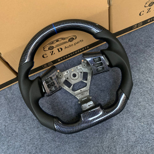 CZD autoparts for  Nissan 350Z 2002-2009  carbon fiber steering wheel with blue wire carbon fiber