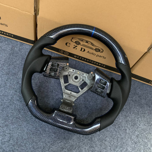 CZD autoparts for Infiniti FX35 FX45 S50 2003-2008 carbon fiber steering wheel with blue wire carbon fiber