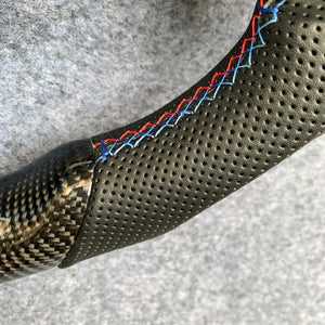 CZD Autoparts For BMW X5 M F85 X6 M F86 carbon fiber steering wheel black perforated leather sides