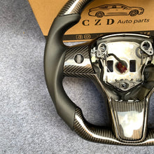 Load image into Gallery viewer, CZD auto parts for Tesla Model 3 2017-2020 carbon fiber steering wheel with red stripe line