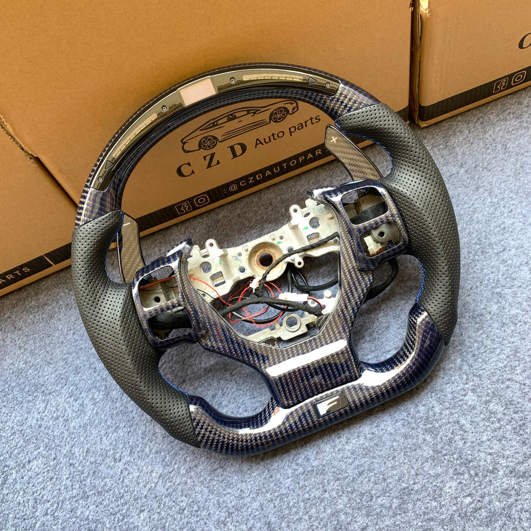 CZD auto parts carbon fiber steering wheel for Lexus NX 200T 2014-2020 with led shift light