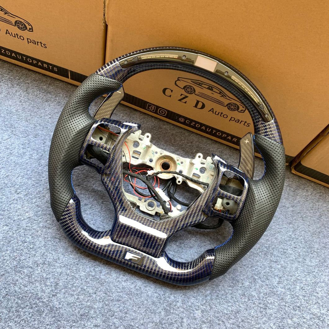 CZD auto parts carbon fiber steering wheel for Lexus CT200H 2014-2018 with led shift light