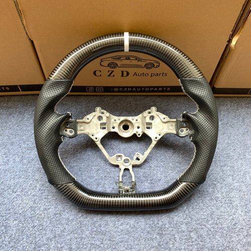 czd auto parts carbon fiber steering wheel for Toyota 86 2016-2019 with white stripe