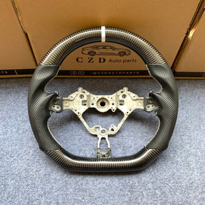 czd auto parts carbon fiber steering wheel for Subaru BRZ 2016-2019 with white stitching